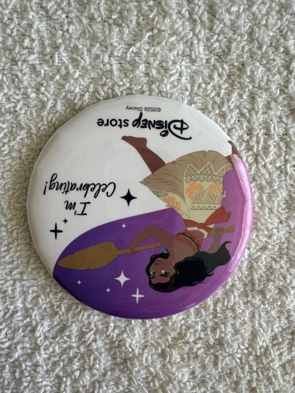 Disney Moana 'I'm Celebrating!' Party Button Pin